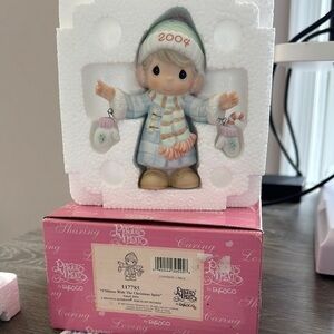 Precious Moments Cream and Pink Decor Accent Figurine